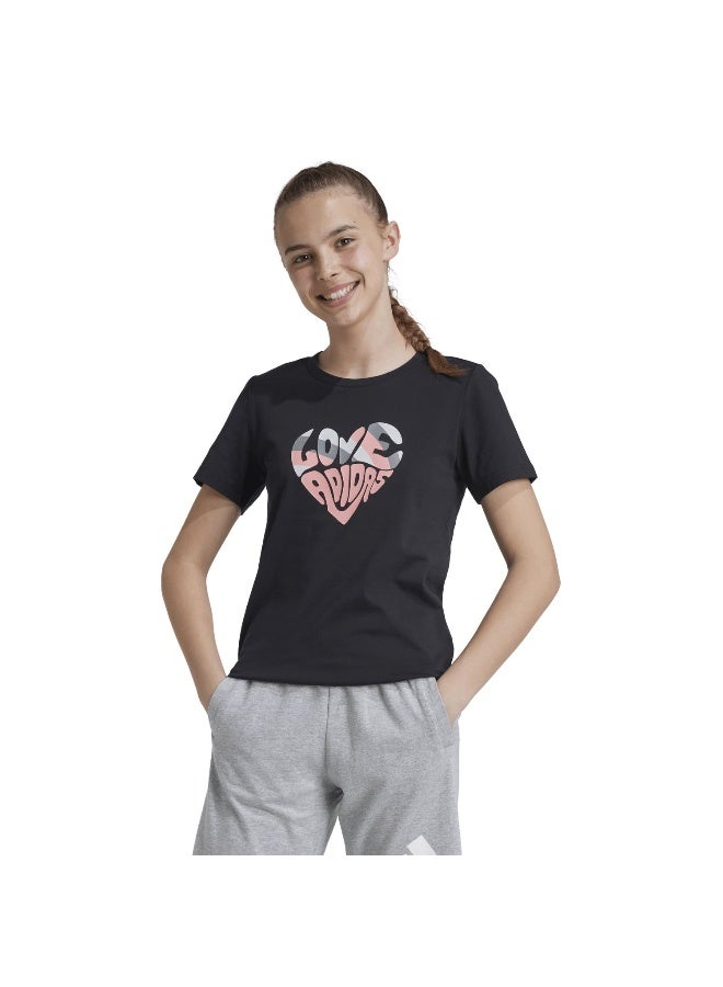 Adidas Xpress Girls Black Training T-Shirts 7-8Y - Image 3