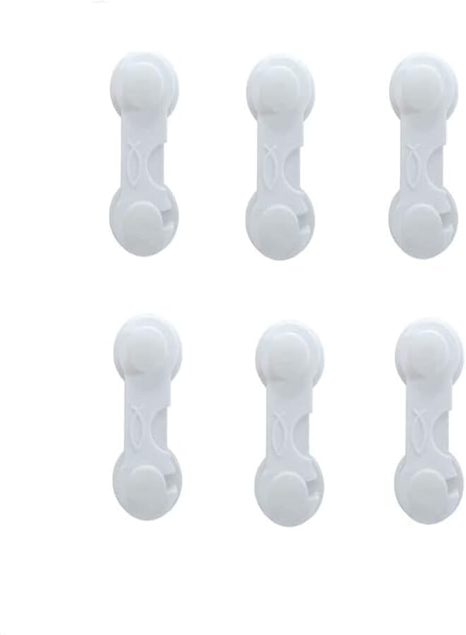 LDREAMAM Child Safety Cupboard Door Lock,Baby Cabinet Lock,Cupboard Locks for Children 6 Pack,Baby Proof Child Safety Cupboard Locks for Fridge, Cabinets, Drawers,3M Adhesive