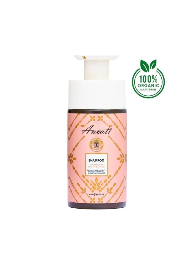Anvati Smooth Proof Shampoo 250ml – Keratin & Ginger Infused Hair Cleanser for Frizz-Free, Silky, Manageable, Strengthened Hair - Image 1