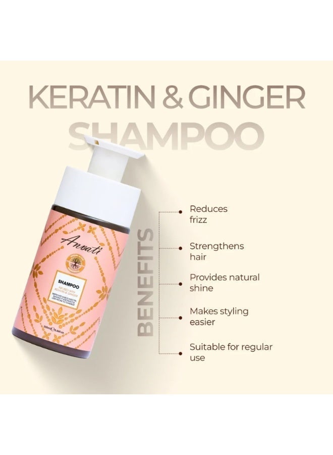 Anvati Smooth Proof Shampoo 250ml – Keratin & Ginger Infused Hair Cleanser for Frizz-Free, Silky, Manageable, Strengthened Hair - Image 4