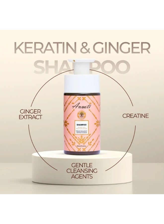 Anvati Smooth Proof Shampoo 250ml – Keratin & Ginger Infused Hair Cleanser for Frizz-Free, Silky, Manageable, Strengthened Hair - Image 5