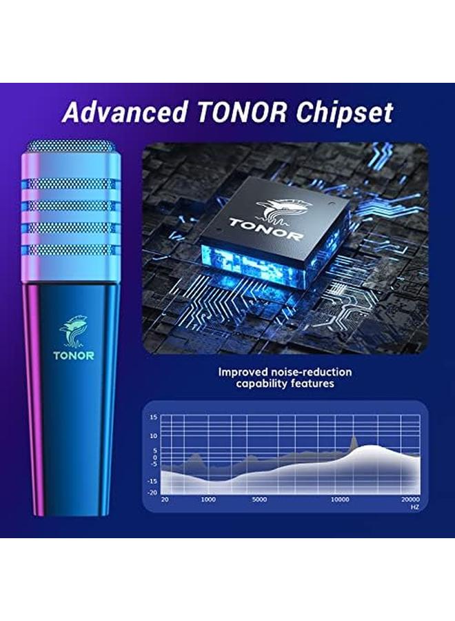 تونور مجموعة ميكروفون USB للألعاب RGB لبث البث الصوتي للكمبيوتر الشخصي وميكروفون مكثف قلبي الشكل لجهاز PS4 5 Discord Twitch مع حامل ذراع قابل للتعديل Tc30S Plus - Image 2