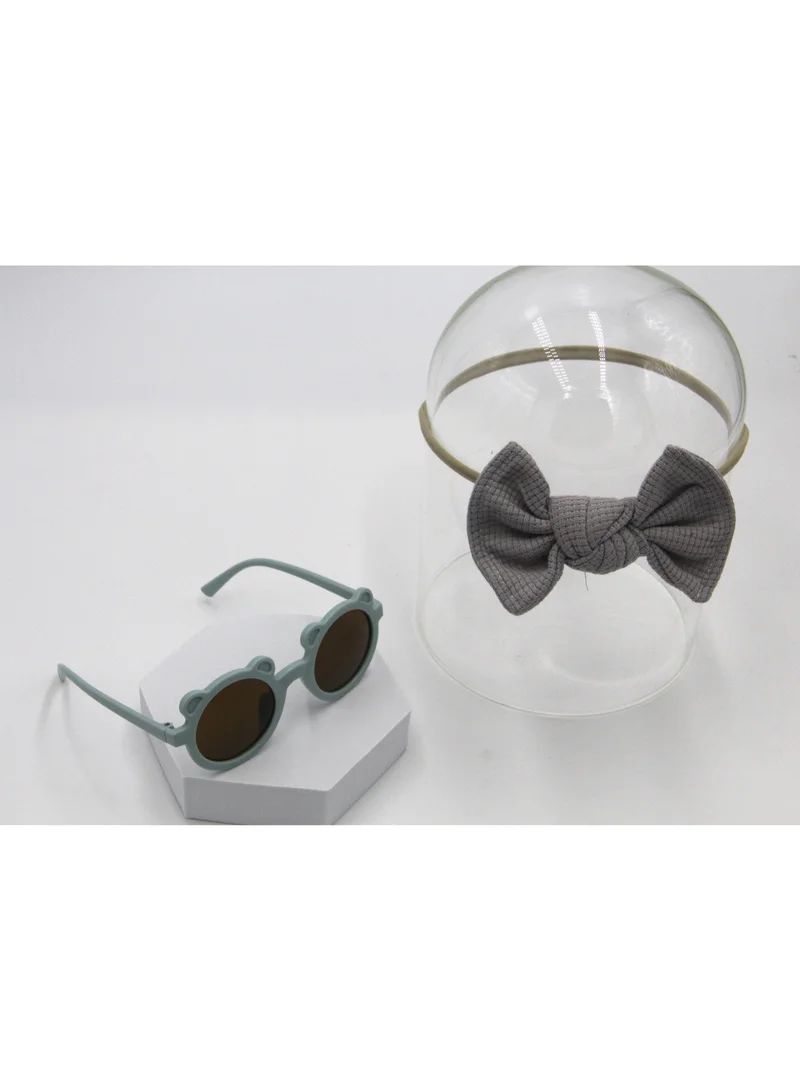 D'Daniela Aila Glasses and Headband Set For Babies and Girls - Grey