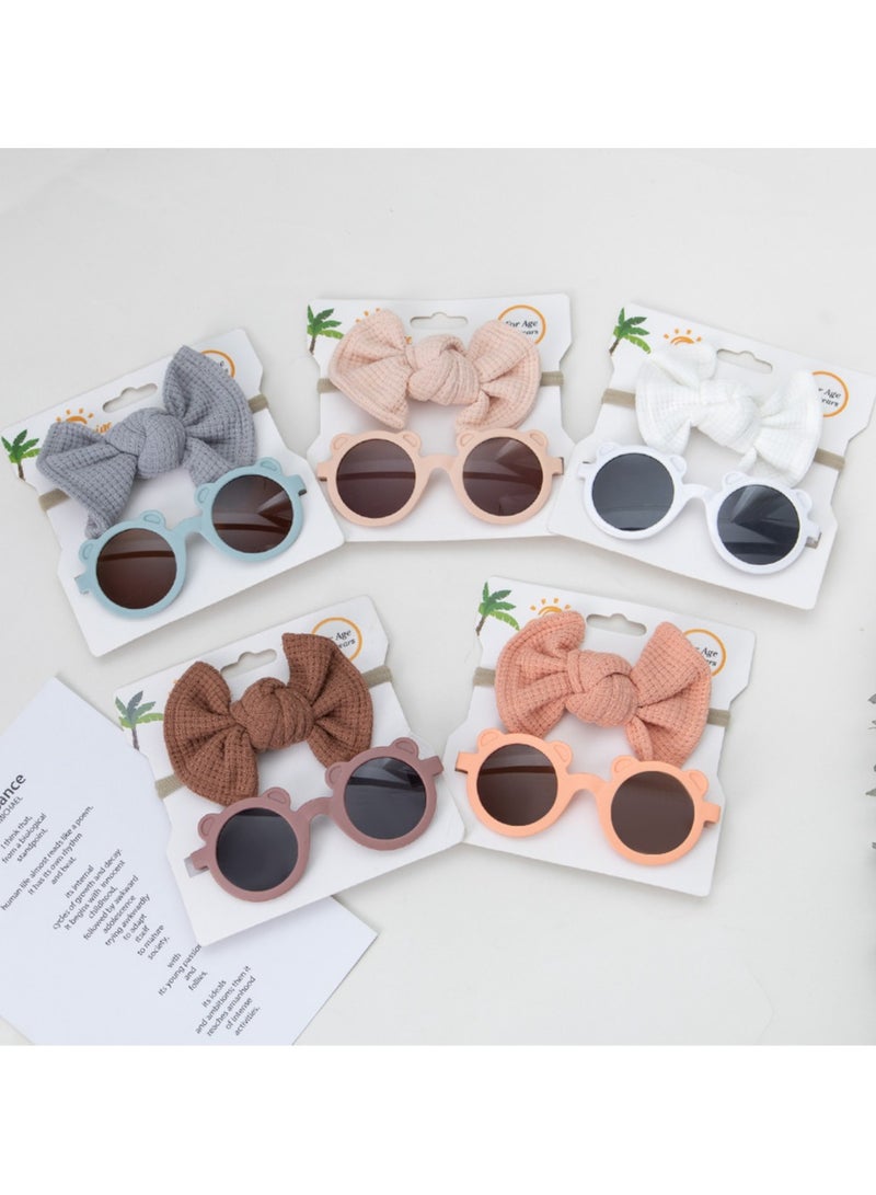 D'Daniela Aila Glasses and Headband Set For Babies and Girls - Grey - Image 5