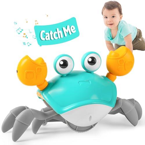Hirger Crawling Crab Baby Toy Dancing Walking Infant Toy for Tummy Time Sensory Toy for 361218 Months Babies Toddlers 123 Musical Birthday Gift for Boys Girls - Image 1