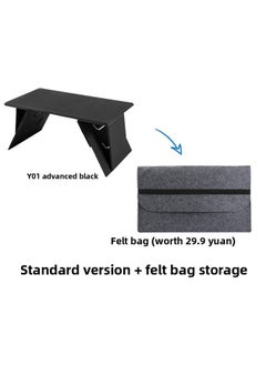 Light And Thin Laptop Bracket For Car Invisible Foldable Card Small Table Board Universal For Car Front And Rear Auxiliary Driver-Colour:[premium Black] Upgraded Velcro + Magnetic Style + Special Felt Bag★More Stable★