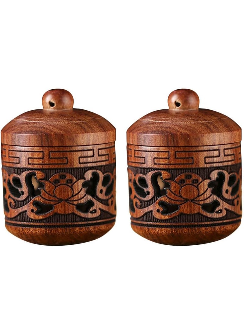 HEALLILY HEALLILY Diffuser Cage Pendants 2pcs Wooden Pendant diffusers for Essential Oils Automobile Accessories car Fragrance Diffuser Acorns Hollow Pendants Necklace cage Charms Aroma Accessory 