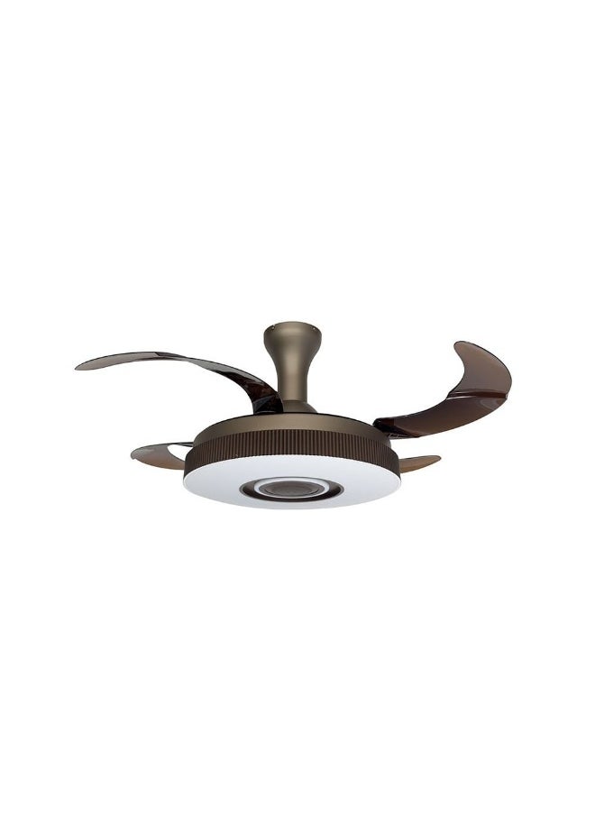 DANUBE HOME - Baku Ceiling Fans Iron Plus Acrylic 50Cm Led Coffee - Image 1
