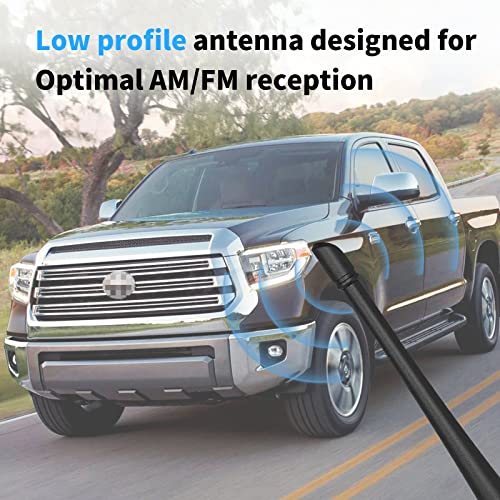 POSAID Short Antenna for Toyota Tundra 2000-2023 Fexible Rubber Pickup Truck 7inch Antenna Replacement with Optimized FM/AM Reception - Image 3