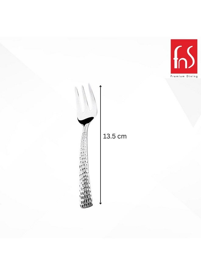 FnS Madrid Stainless Steel Dessert Tableware Fruit Forks (Set of 6) - Image 3