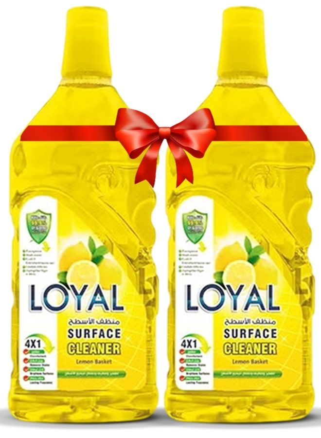 لويال منظف ​​أسطح، عبوتان × ٢٤٠٠ مل، برائحة الليمون والليمون الأخضر