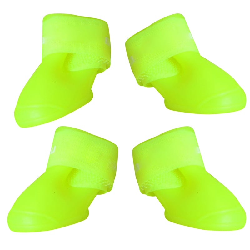 Little Pet Dog Puppy Anti- Rain Snow Boots Candy Colors Rubber Boots Shoes - Size S (Green) - Image 1