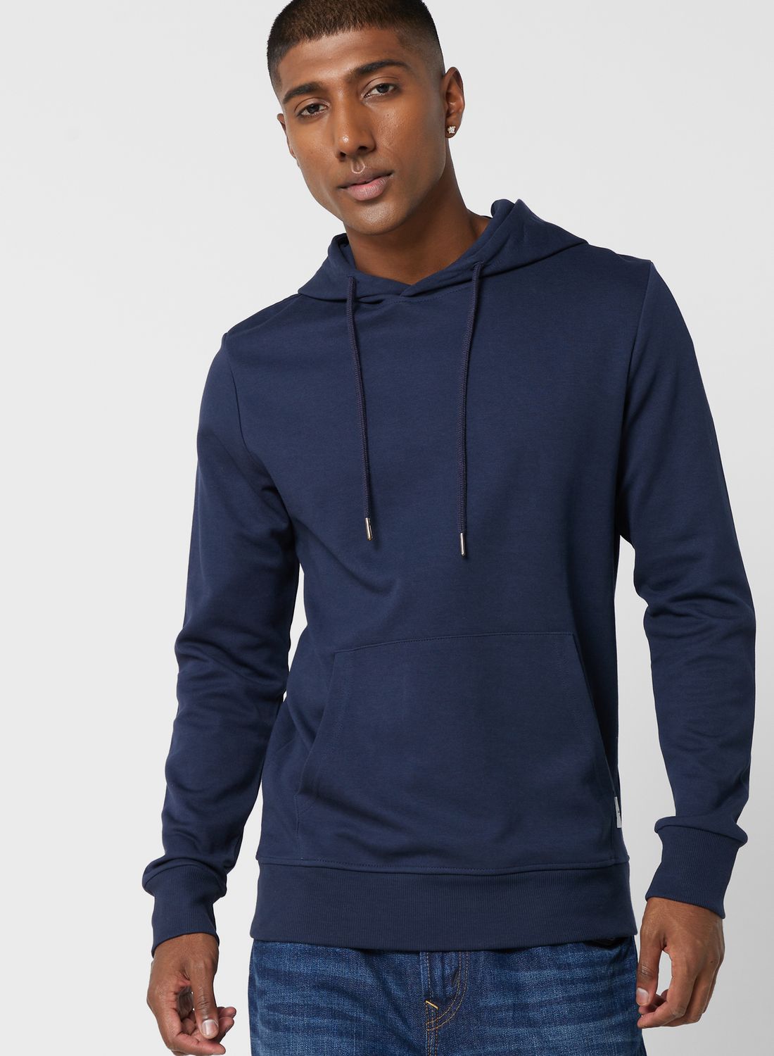 dark navy essentials hoodie