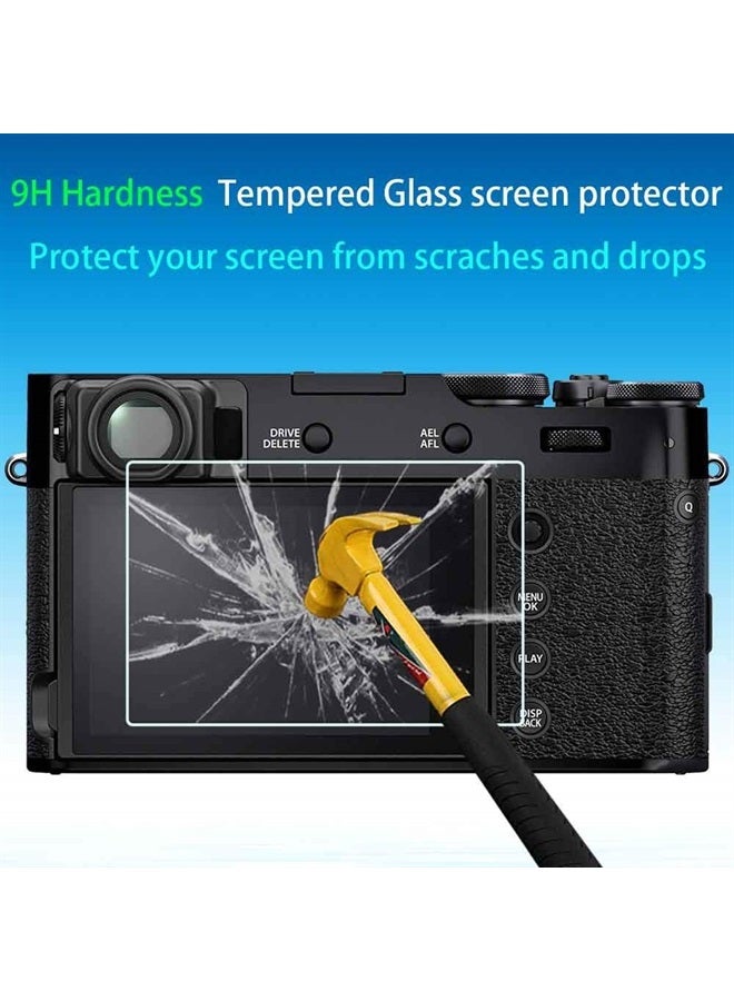 ULBTER Screen Protector for Fujifilm X-T4 X100V Fuji XT4 X-100V Camera [3Pack] with Hot Shoe Cover, 0.3mm 9H Hardness Tempered Glass Cover Anti-Scrach Anti-Fingerprint Anti-Bubble - Image 4