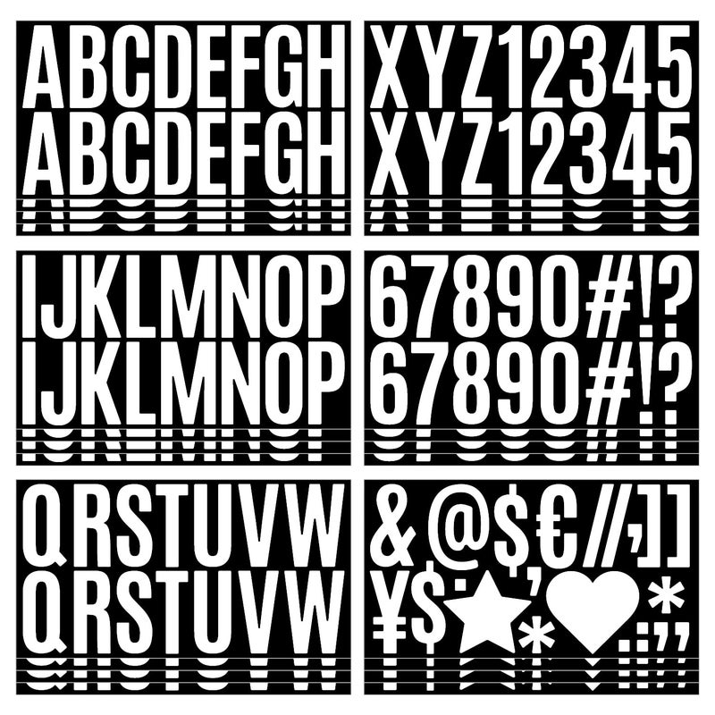 AVERZELLA 24 Sheets 400 PCS 2.5 inch Large Vinyl Letter Stickers for Outdoor White  Big Alphabet Stickers Mailbox Numbers Stickers for Poster  Bulletin Board  Letter Board Sign  Truck  Fabric  Craft (2.5 ""  White) - Image 2