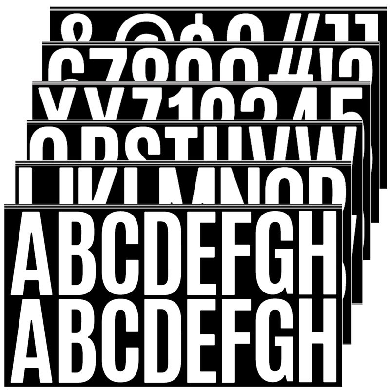 AVERZELLA 24 Sheets 400 PCS 2.5 inch Large Vinyl Letter Stickers for Outdoor White  Big Alphabet Stickers Mailbox Numbers Stickers for Poster  Bulletin Board  Letter Board Sign  Truck  Fabric  Craft (2.5 ""  White) - Image 1