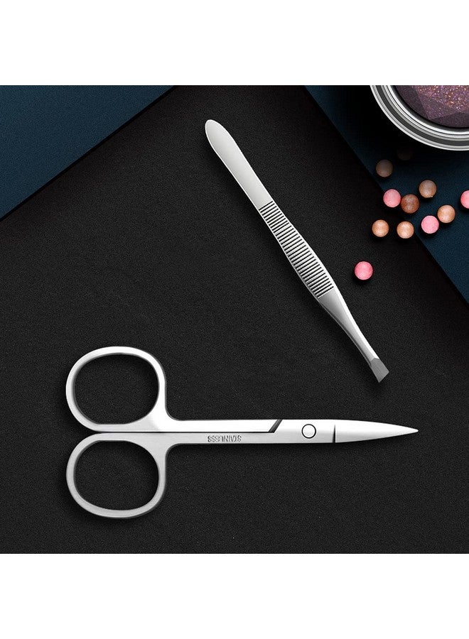 wolpin 16 Pcs Manicure Kit Set Nail Clippers Pedicure Kit Stainless Steel Manicure Kit Professional Grooming Kit Scissors Acne Needle Blackhead Tool With Travel Case - Image 4