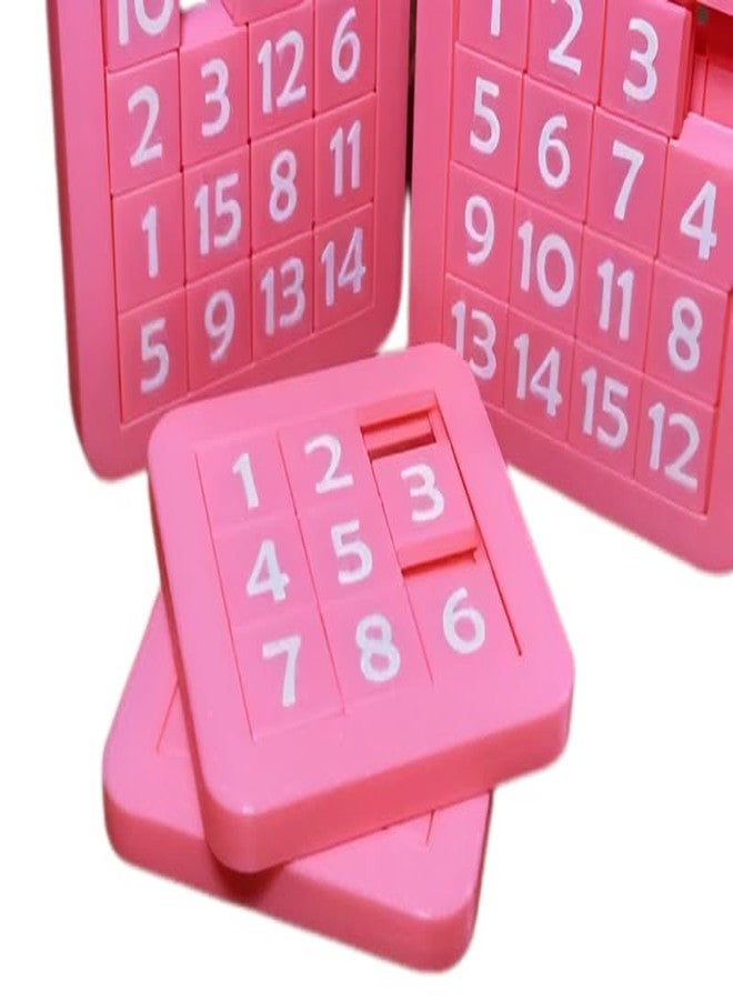 3D Craft Number Sliding Puzzle Game, Multicolor PlasticPuzzle,Figure Toy, Pack of 1,Classic 15-Piece Brain Teaser - Image 1