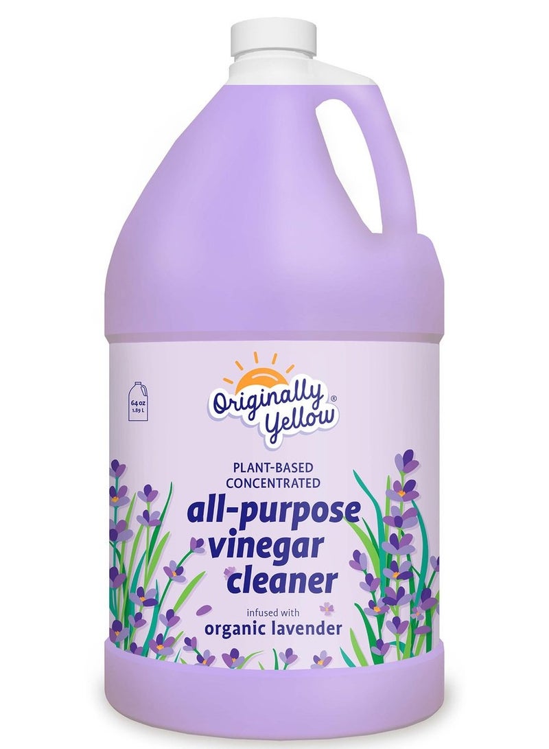Originally Yellow All Purpose Vinegar Cleaner Concentrate Organic Lavender 1.89L - Image 1
