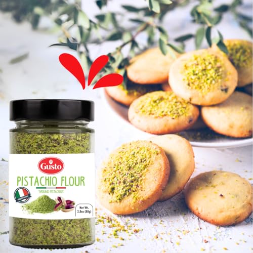 GUSTO ETNA Pistachio Flour, 80 g, Sicilian Fine Chopped Pistachio Flour, Ground Pistachios, Pistachio Powder, Gluten Free Flour, high Protein, Non Gmo, Vegan, Product of Bronte, Sicily, From Italy - Image 2