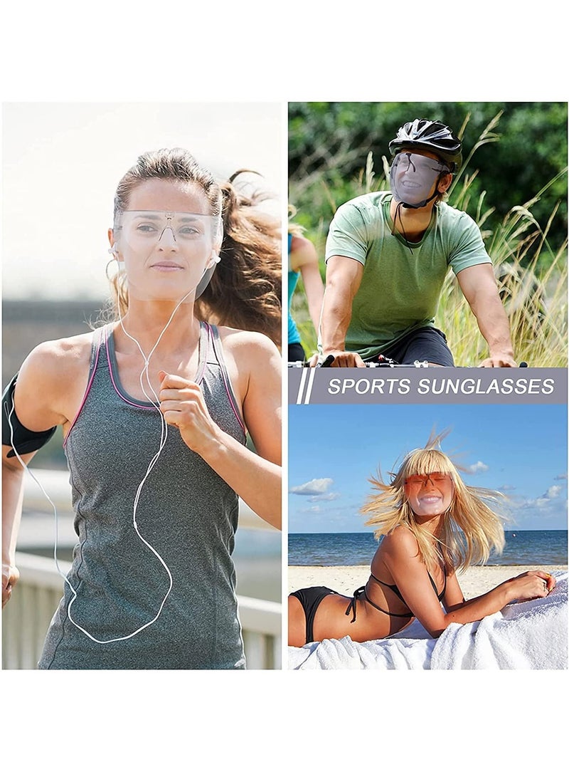 New Anti-Fog Safety Face Shield, Reusable Clear Shields Full Guard Cover, Uni Cycling Plastic Washable Shield to Protect From Droplets, Oil Splash, Sawdust - Image 5