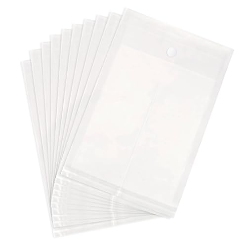True Flair Trueflair Transparent Button File Bags with Top Opening, Water Resistant, Capacity – Can Hold A4 Size 140 Sheets (10) - Image 1