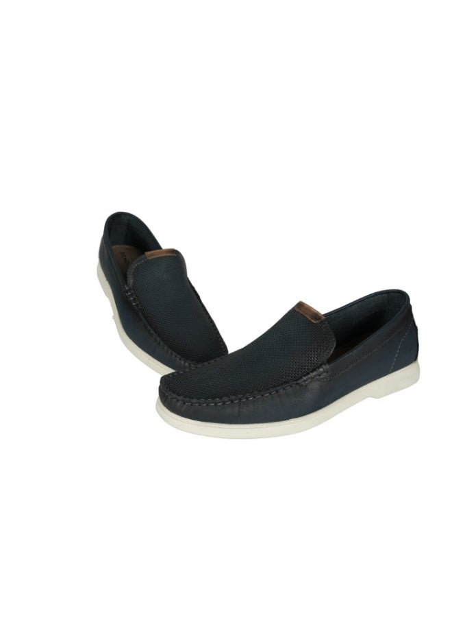 DEMOCRATA - 032-130 Democrata Mens Casual Loafer Slip on Shoes 226201-001 Navy - Image 1