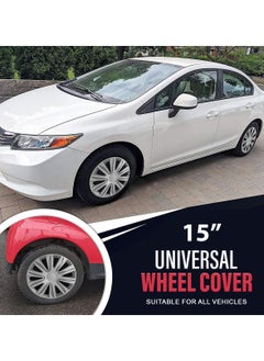 Pistol 15 Inch Hubcaps Set of 4PC Automotive Hub Caps with Universal Snap-On Retention Rings Pistol Wheel Cover Kit,  - Image 2
