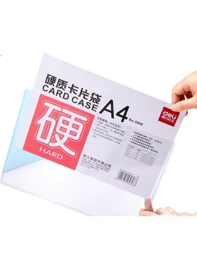 Deli A4 Transparent Hard Plastic Sleeve, Card Holder, Document Cover, Display Frame, Pvc Id Plastic Sleeve, Paper Protector, Material Display Bag 5806 - Image 2