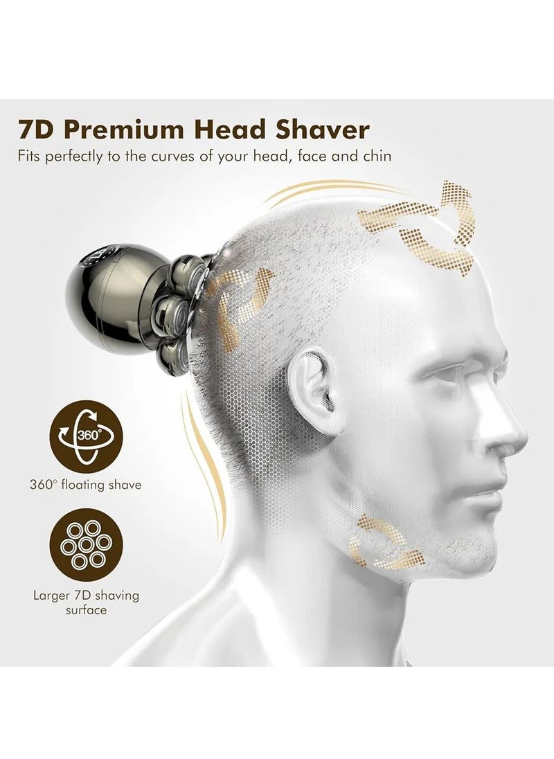Generic Head Shavers For Bald Men 2024 Upgraded 6-In-1 Head Shaver IPX7 Waterproof Wet/Dry Electric Razor With Type-C Charge 90 Mins Longer Using Time  - Image 4