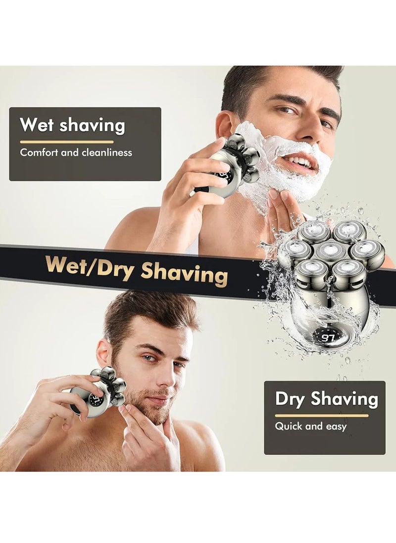 Generic Head Shavers For Bald Men 2024 Upgraded 6-In-1 Head Shaver IPX7 Waterproof Wet/Dry Electric Razor With Type-C Charge 90 Mins Longer Using Time  - Image 5