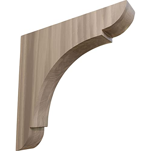 Ekena Millwork BKTW01X10X10OLWA Large Olympic Wood Wood Brackets 1 34W x 10D x 10H Walnut - Image 1