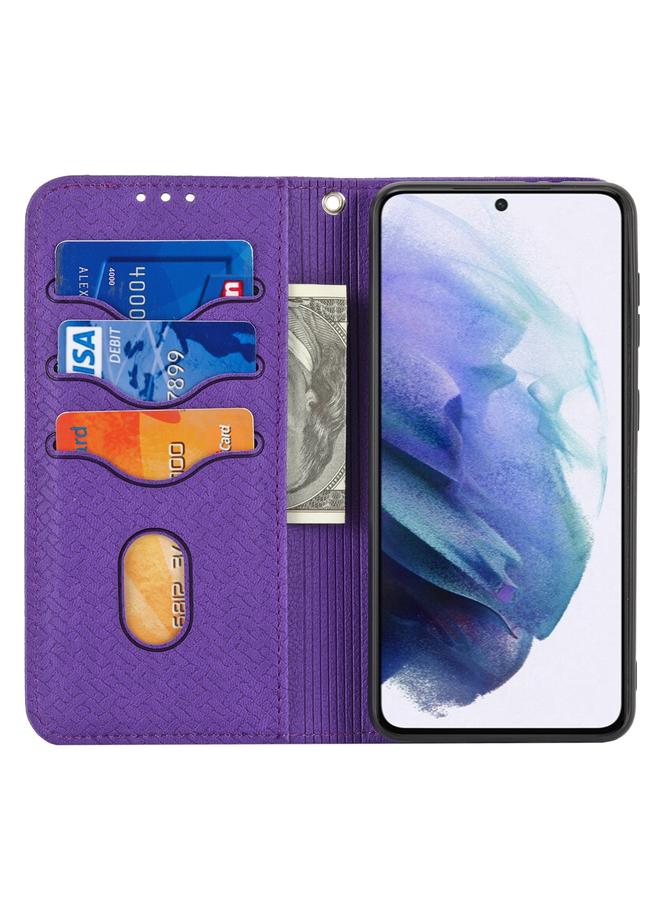 اس-توب جراب لهاتف Samsung Galaxy S23+ 5G مصنوع من الجلد المغناطيسي بخياطة منسوجة - Image 4