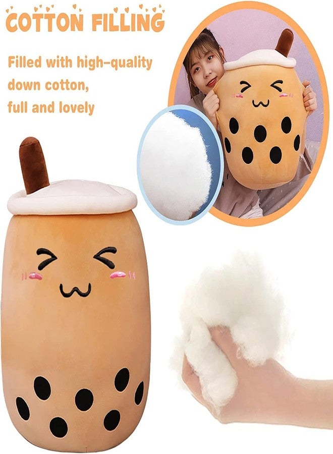 TechMax Solution Bubble Tea Stuffed Plush Pillow Pink Round Eyes Milk Tea Warm Plush Sleeping Pillow Children s Gift Decorations - Image 3