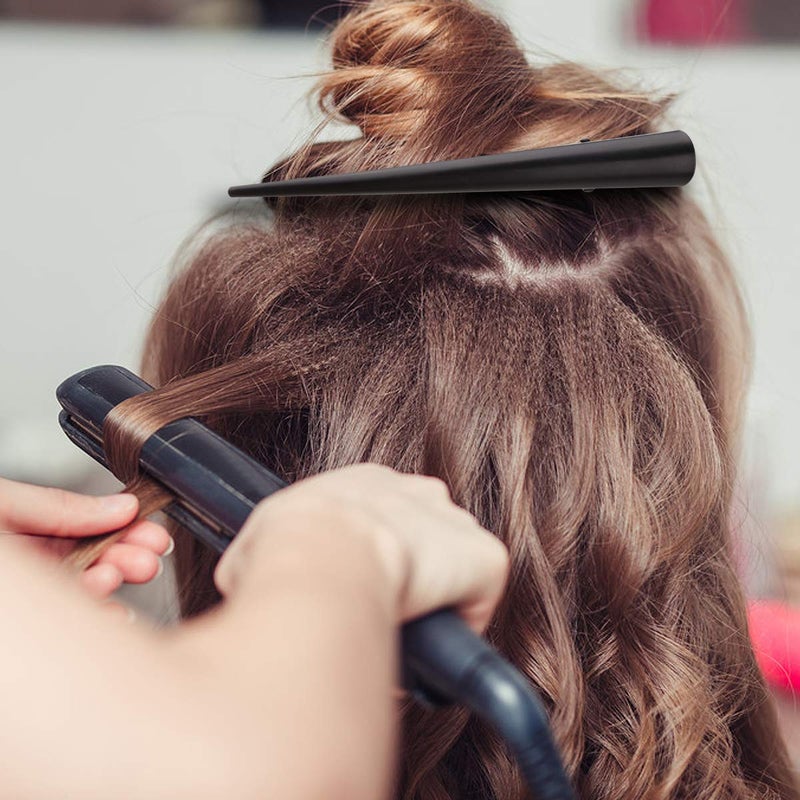 GLAMFIELDS Large Long Alligator Hair Clips for Styling Salon Sectioning, GLAMFIELDS 5 inch Rust-Proof Durable Non-Slip Duckbill Metal Clips for Women Thick and Thin Hair (6 Pack) Black - Image 4