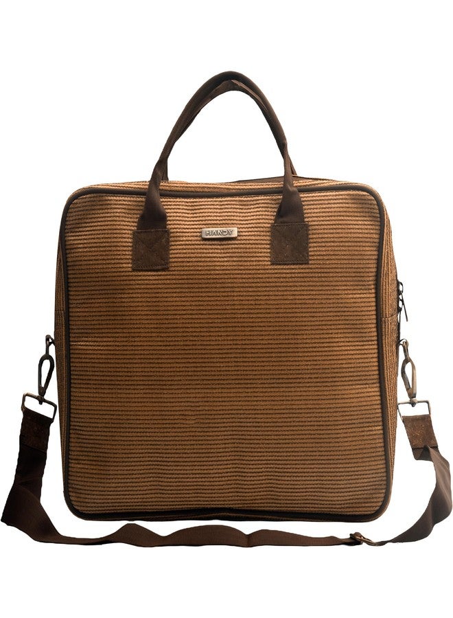 Handy Chaser Messenger Laptop Bag with Multiple Organisers | 15.6 Inch Laptop Office Bag for Men & Women | Handbags with Shoulder Straps | Business Briefcase Crossbody Bags (Beige Black, 16x12x4.5) - Image 1