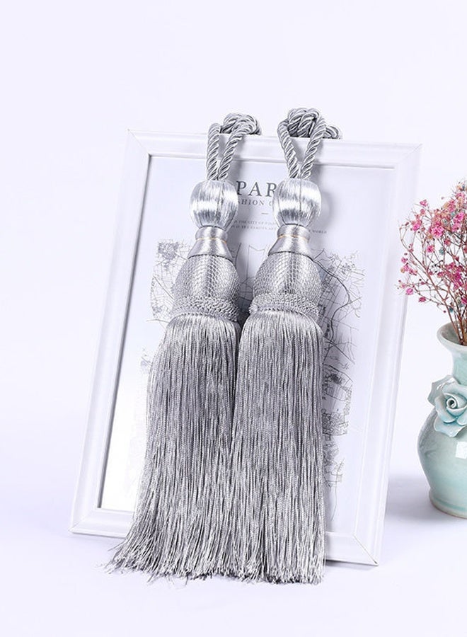 Tassel and ball-shaped curtain ties 1 pair - Image 2
