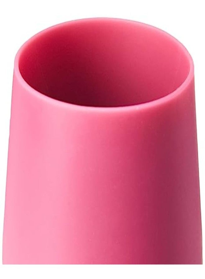 ezpz Tiny Cup - 100% Silicone Drinking Training Open Cup for Baby/Infants - Designed by a Pediatric Feeding Specialist - Soft Non-Slip Grip - Weighted Base & Tactile Bumps - 59 ml, 4 Months+ (Pink) - Image 2