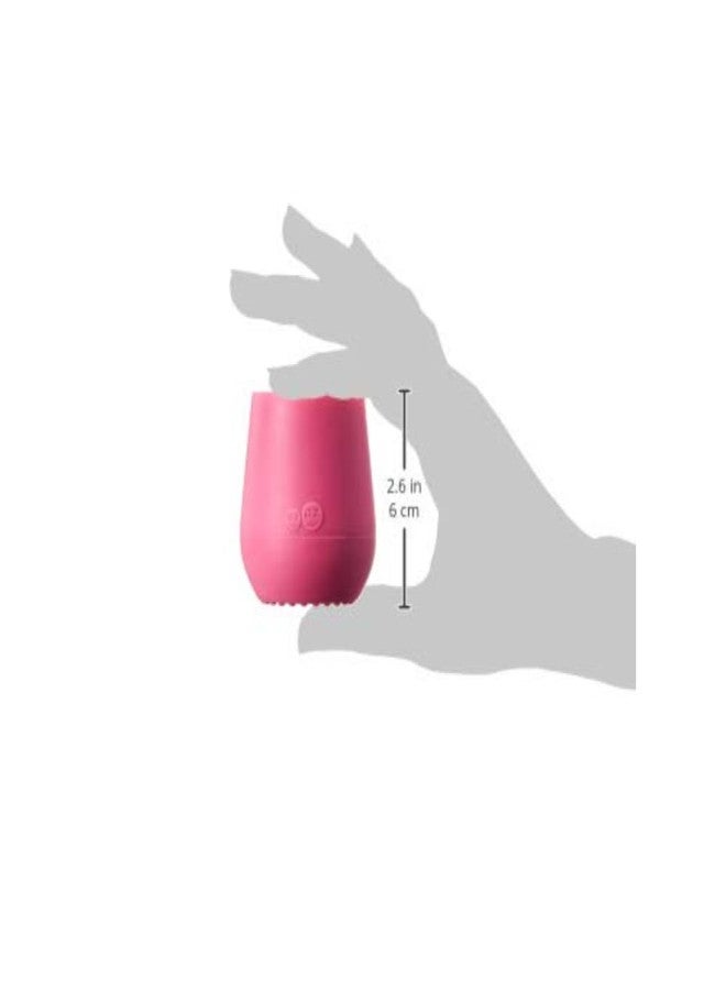 ezpz Tiny Cup - 100% Silicone Drinking Training Open Cup for Baby/Infants - Designed by a Pediatric Feeding Specialist - Soft Non-Slip Grip - Weighted Base & Tactile Bumps - 59 ml, 4 Months+ (Pink) - Image 5