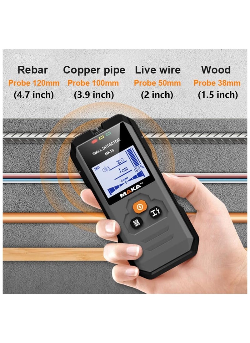 Generic - Stud Finder Wall Scanner - 5 in 1 Stud Finder Tool with Intelligent Microprocessor Chip and LCD Display, Stud Detector Beam Finders for The Center and Edge of Wood AC Wire Metal Studs Joist Pipe - Image 1