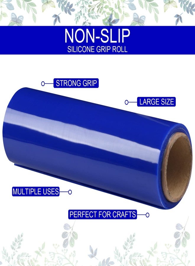Nosiny 2 Pcs Non Slip Silicone Grip Material Roll Anti Slip Large Roll 7.87'' x 3 ft Cut to Size Mat Large Table Pads for Eating Aids Baking Crafts Counter Drawer or Any Surface, Blue - Image 5