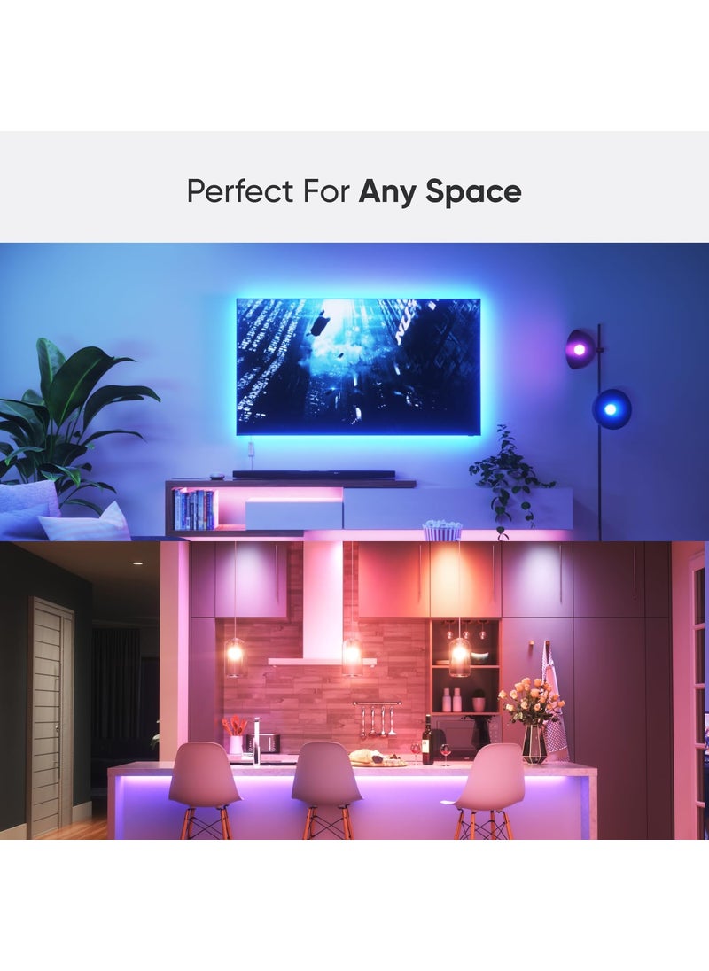 Nanoleaf Nanoleaf Essentials Matter Bluetooth  Thread Smart LED A19 Lightbulb 2PK and Lightstrip 80 Smarter Kit 2m  RGB  Whites Controller App  Voice Control Works with Apple Home Google Home  - Image 2