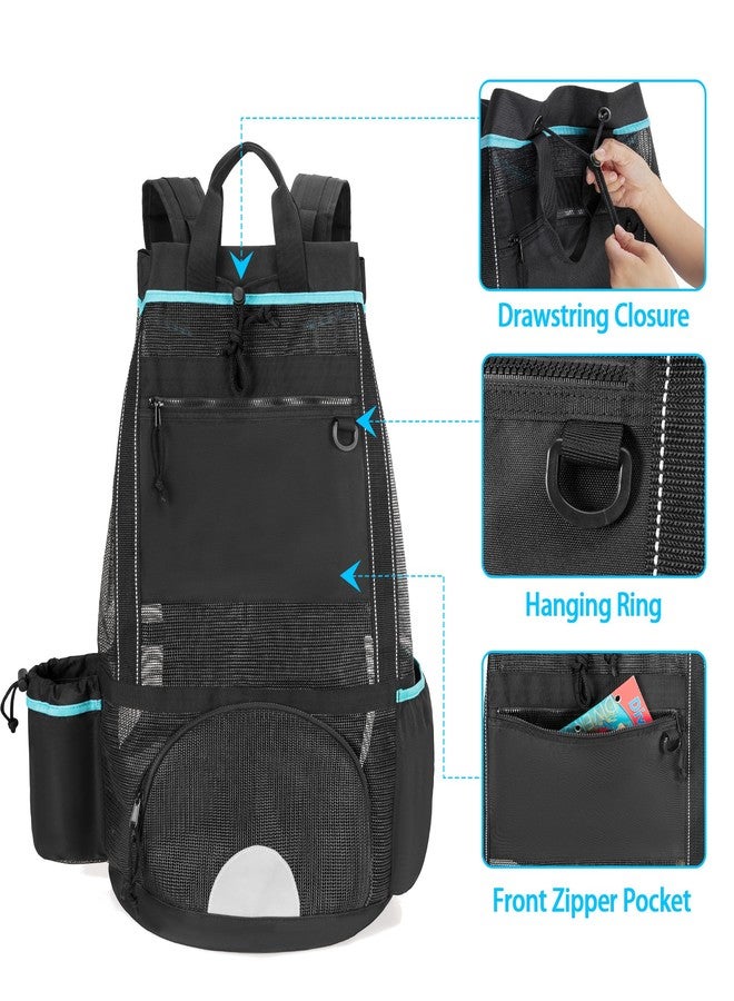Fasrom Scuba Diving Bag, XL Mesh Dive Bag Backpack for Snorkeling Gear, Mask, Fins, Snorkel, with Shoe Compartment and Wet & Dry Separation, Black(Patent Design, Empty Bag Only) - Image 4