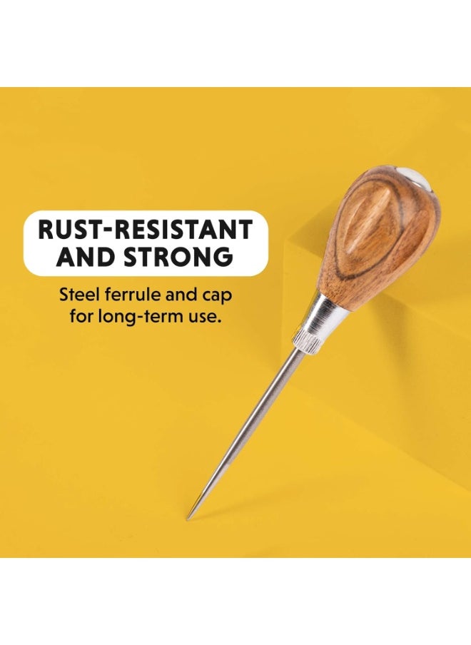 General Tools General Tools Scratch Awl Tool with Hardwood Handle - Scribe, Layout Work, & Piercing Wood - Alloy Steel  - Image 3