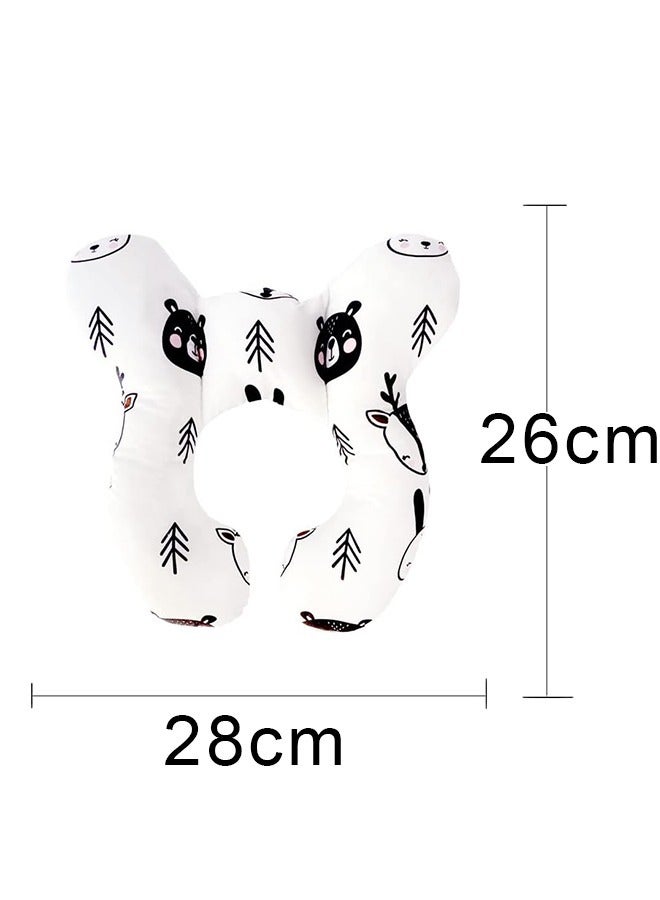 آيسيورا وسادة سفر للأطفال وسادة رقبة لعربة الأطفال وسادة على شكل حرف U لعربة الأطفال وسادة دعم رقبة لحديثي الولادة حماية علمية للرقبة مناسبة لمقاعد السيارات/عربات الأطفال/أسرّة الطائرات، إلخ - Image 2