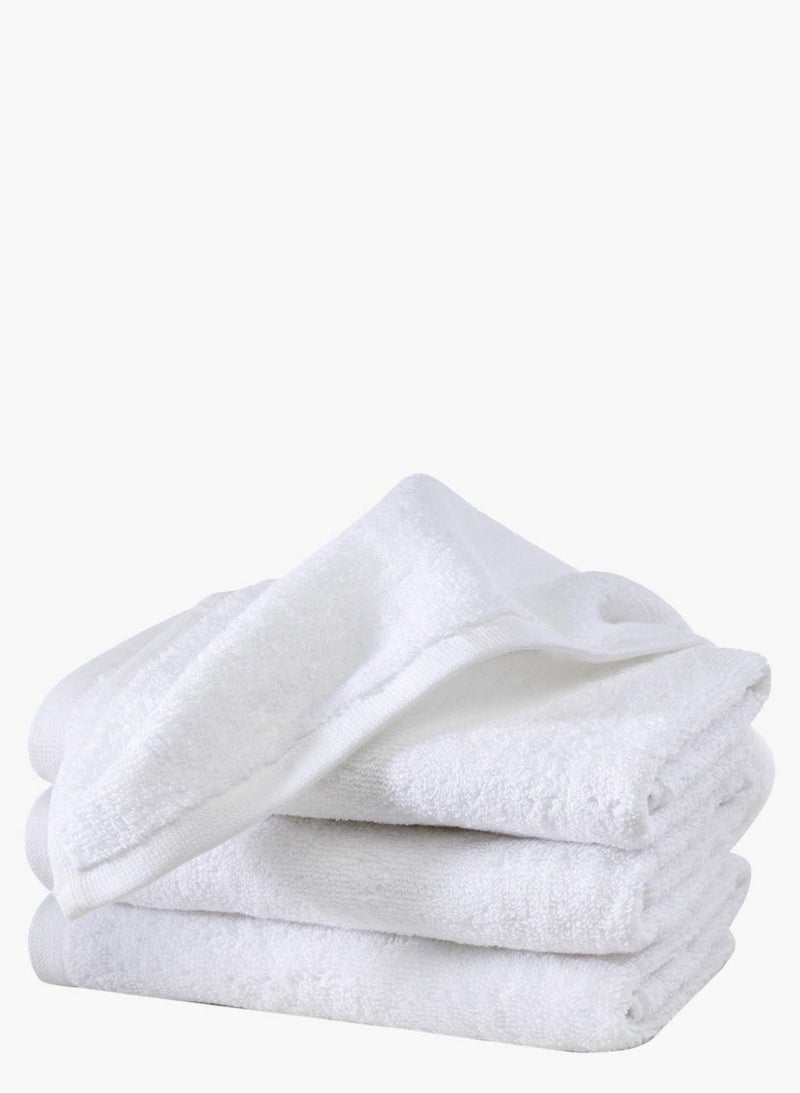 Sanjeev Textiles مجموعة مناشف يد فاخرة ناعمة للغاية باللون الأبيض من سانجيف للنسيج، 100% قطن، بحجم كامل، امتصاص سريع وتجفيف أسرع - Image 4