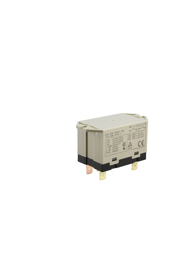 Generic General Purpose Tub Relay with Test Button, Class B Insulation, QuickConnect Terminal, Upper Bracket Mounting, Double Pole TUBJ-CB (G7L-2A-TUBJ (24V))  - Image 3