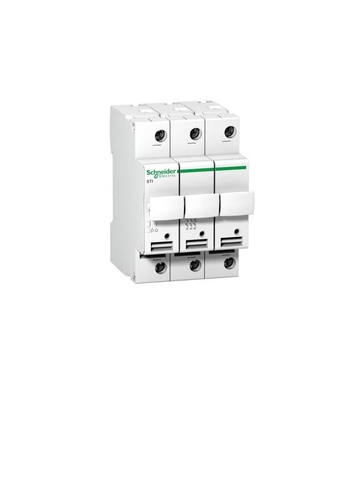 Schneider Electric Schneider Breaker Acti9 STI Acti 9  Fuse-Disconnector STI  3 poles  25 A  for Fuse 10.3 x 38 mm A9N15656  - Image 1