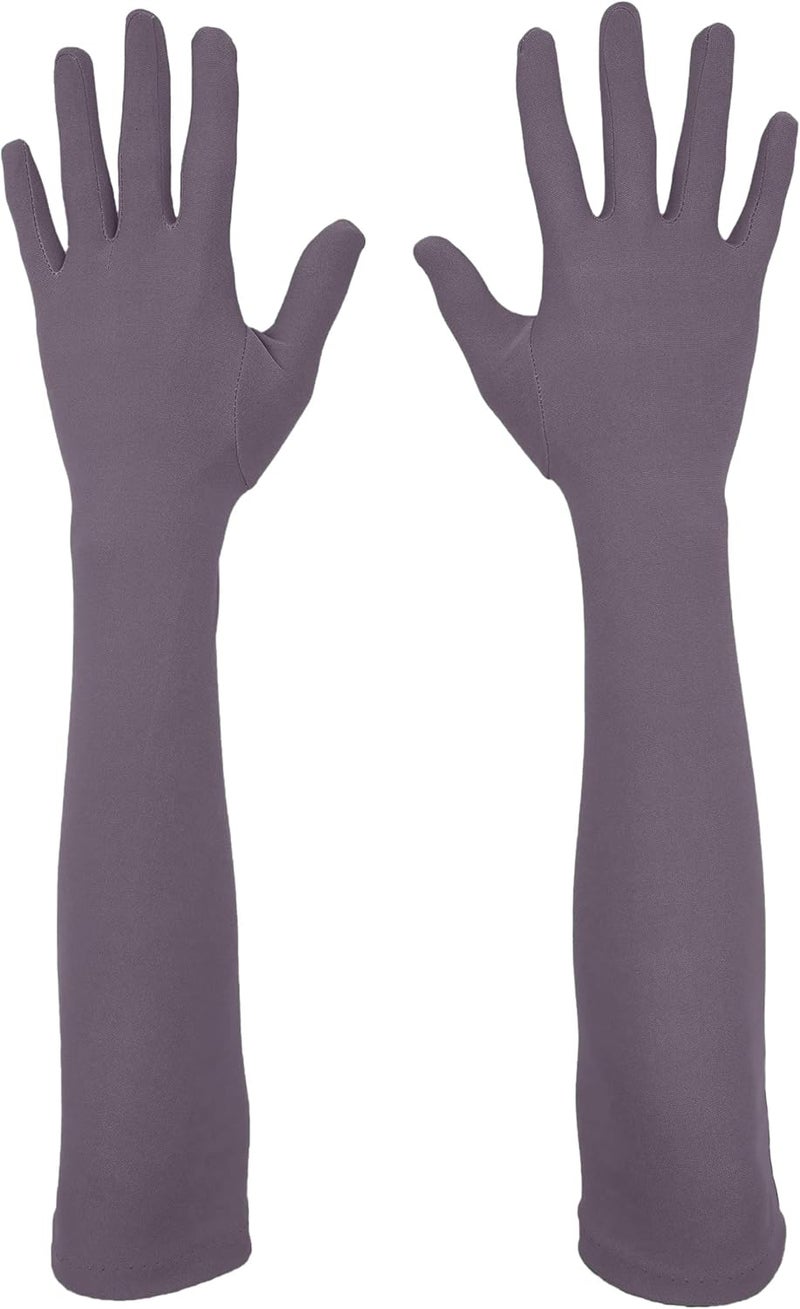 VSVO Unisex 17.7" Elbow Length Spandex Stretchy Costume Gloves Opera Party Bridal Dance Gloves - Image 1
