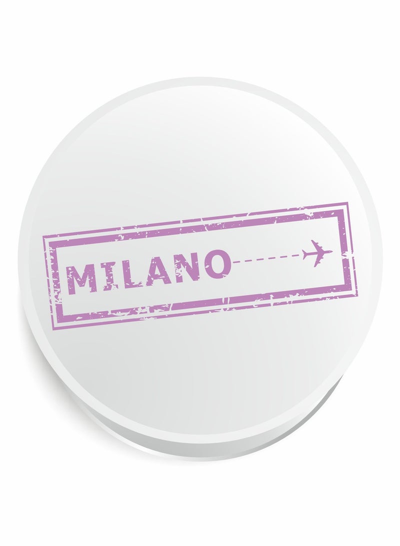 MOBILIUS PopGrip - Expanding Stand and Grip Made, with Plant Based Materials (Top Not Replaceable) for Smartphones and Tablets, print Ticket to Milan - Image 1
